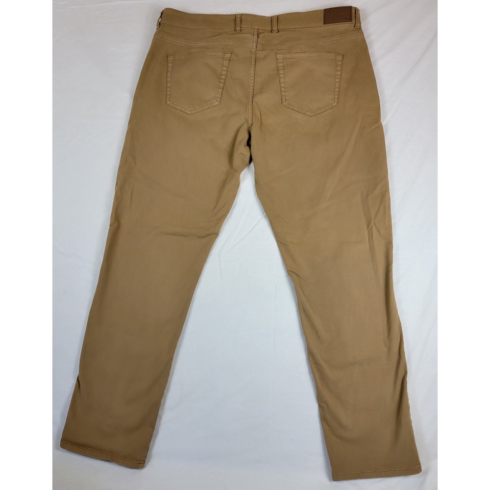 Peter Millar Signature Sateen Classic Fit Pants Tan Khaki 38x32 MF25B40FB Men's - Picture 4 of 9